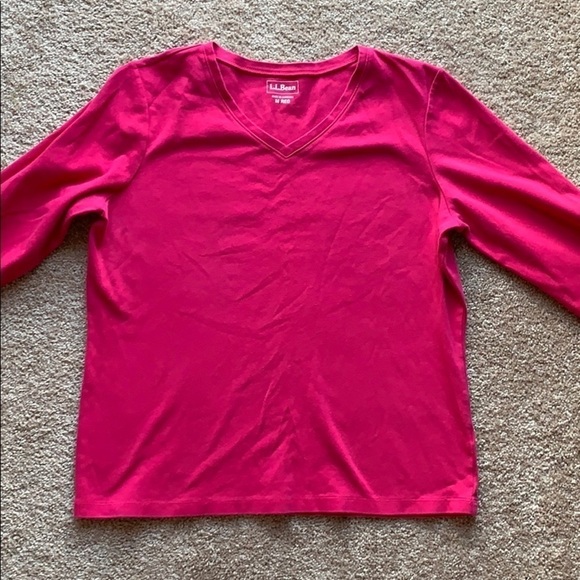 LL Bean long sleeve pink shirt - Picture 2 of 3